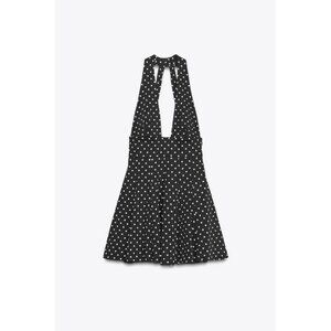 ZARA POLKA DOT HALTER SHORT DRESS